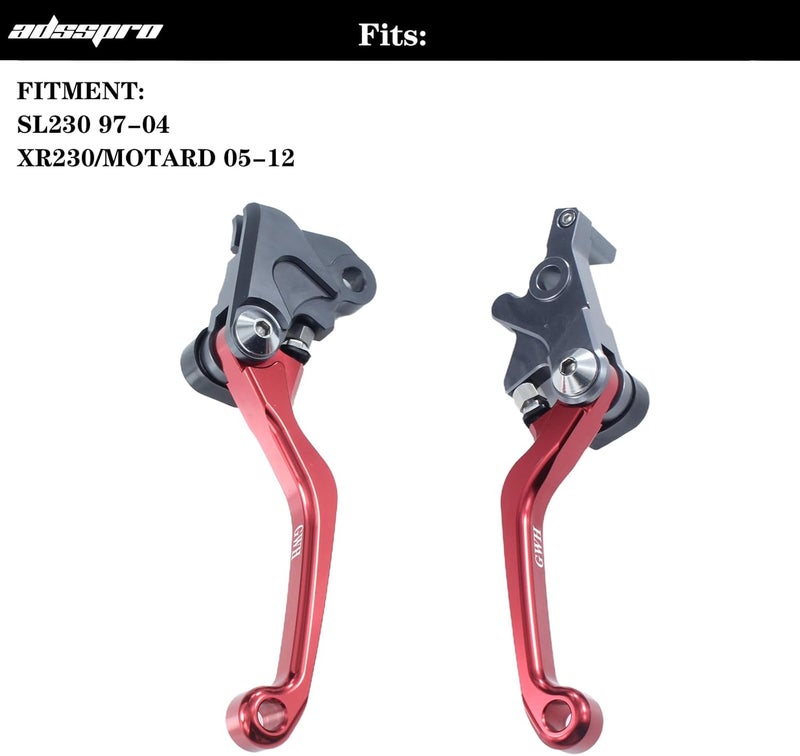 GWH Motorcycle CNC Aluminum Brake Clutch Lever Handle for SL230 97-04 XR230/MOTARD 05-12 Dirt Pit Bike - Image 2